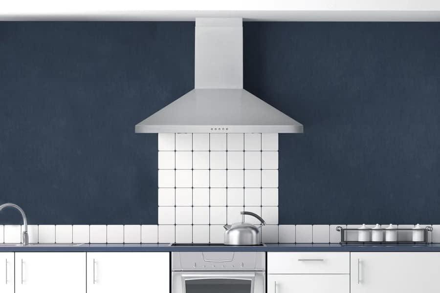 Hauslane 30" Stainless Steel Convertible Wall Range Hood with Baffle Filter