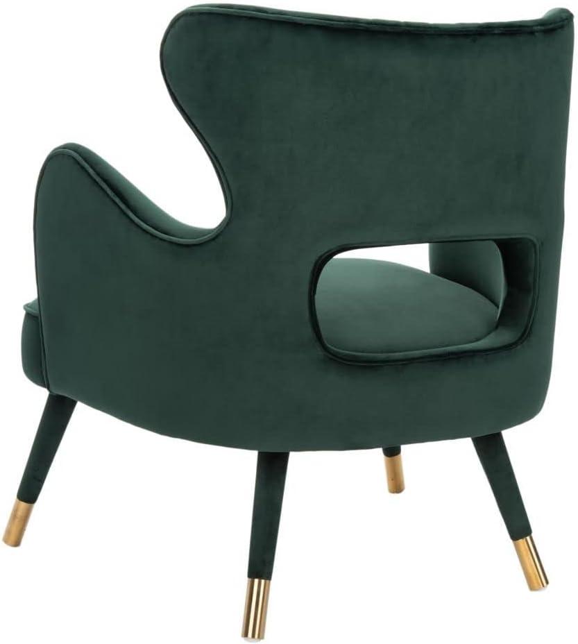 Blair Wingback Accent Chair - ACH4504 - Forest Green/Gold - Safavieh