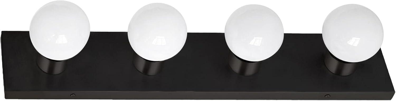 Design House 588574-BLK 4-Light Vanity Strip Light Contemporary Dimmable for Bathroom, Bedroom, Makeup Vanity, Matte Black