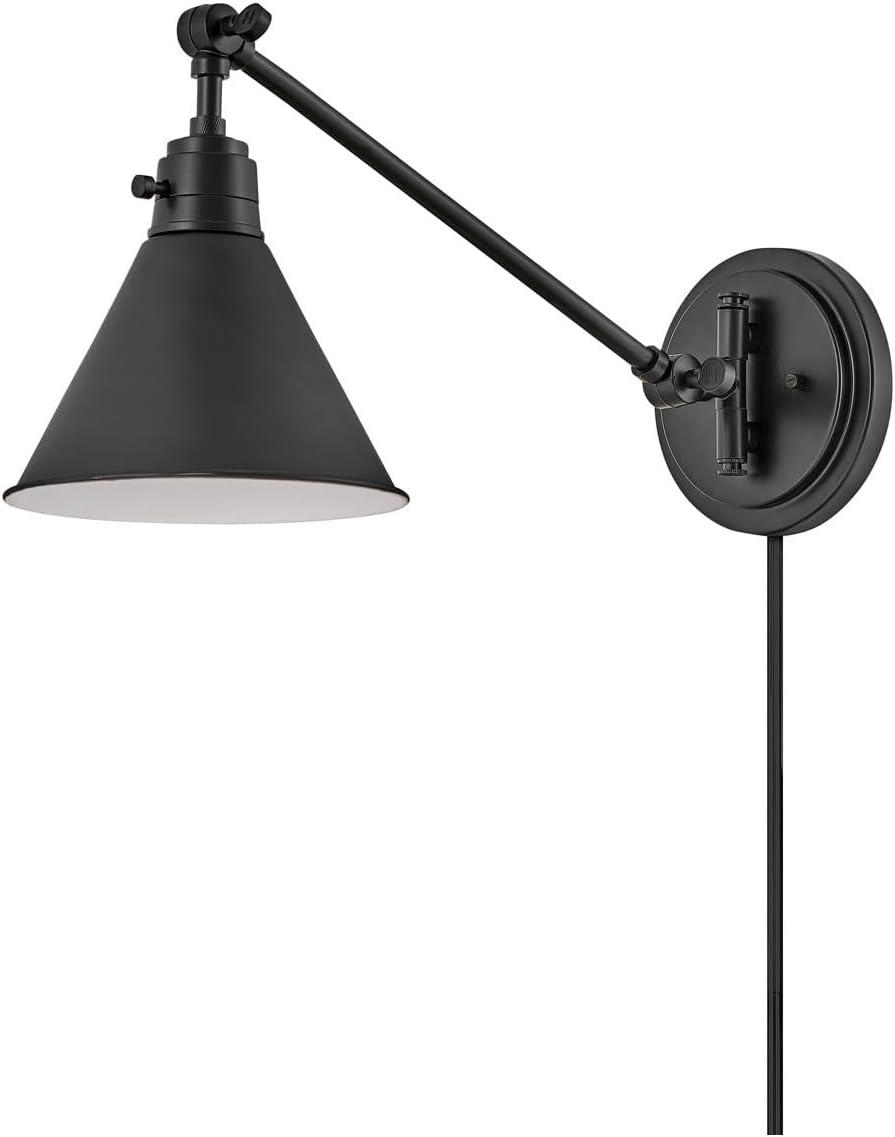 Lennon Plug-In Task Sconce - Black