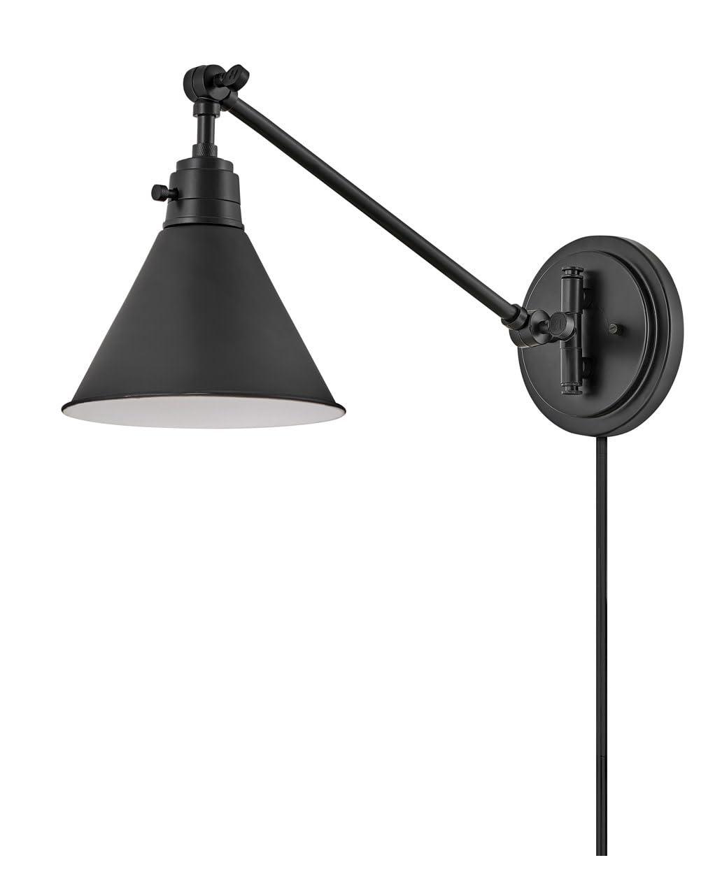 Lennon Plug-In Task Sconce - Black