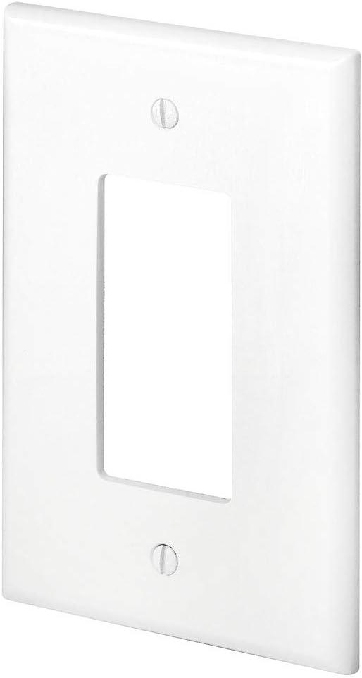 Oversized White Thermoset 1-Gang Decorator Wall Plate