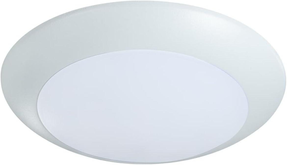 White Aluminum 6" LED Surface Mount Disk Light