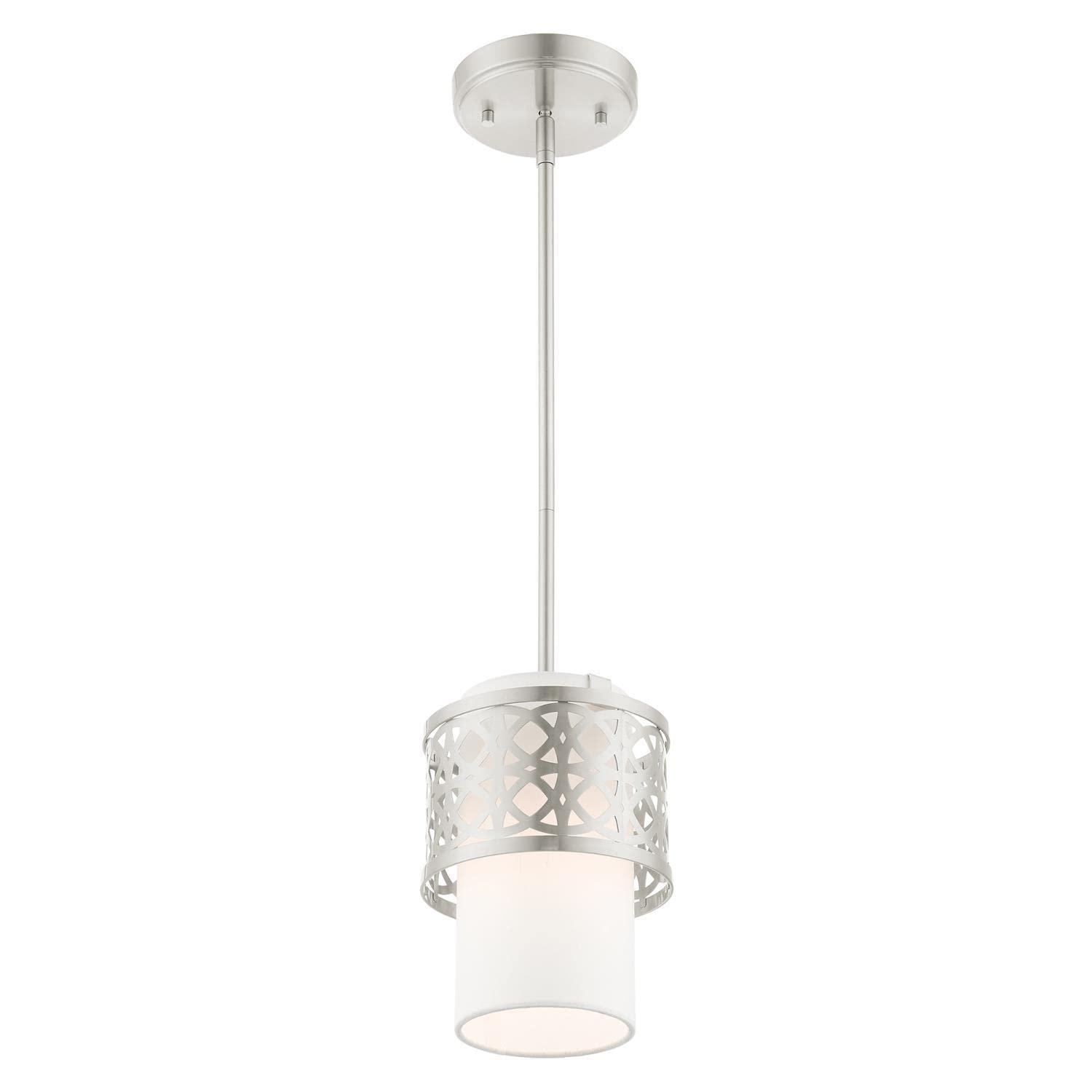 Livex Lighting Calinda 1 - Light Pendant in  Brushed Nickel
