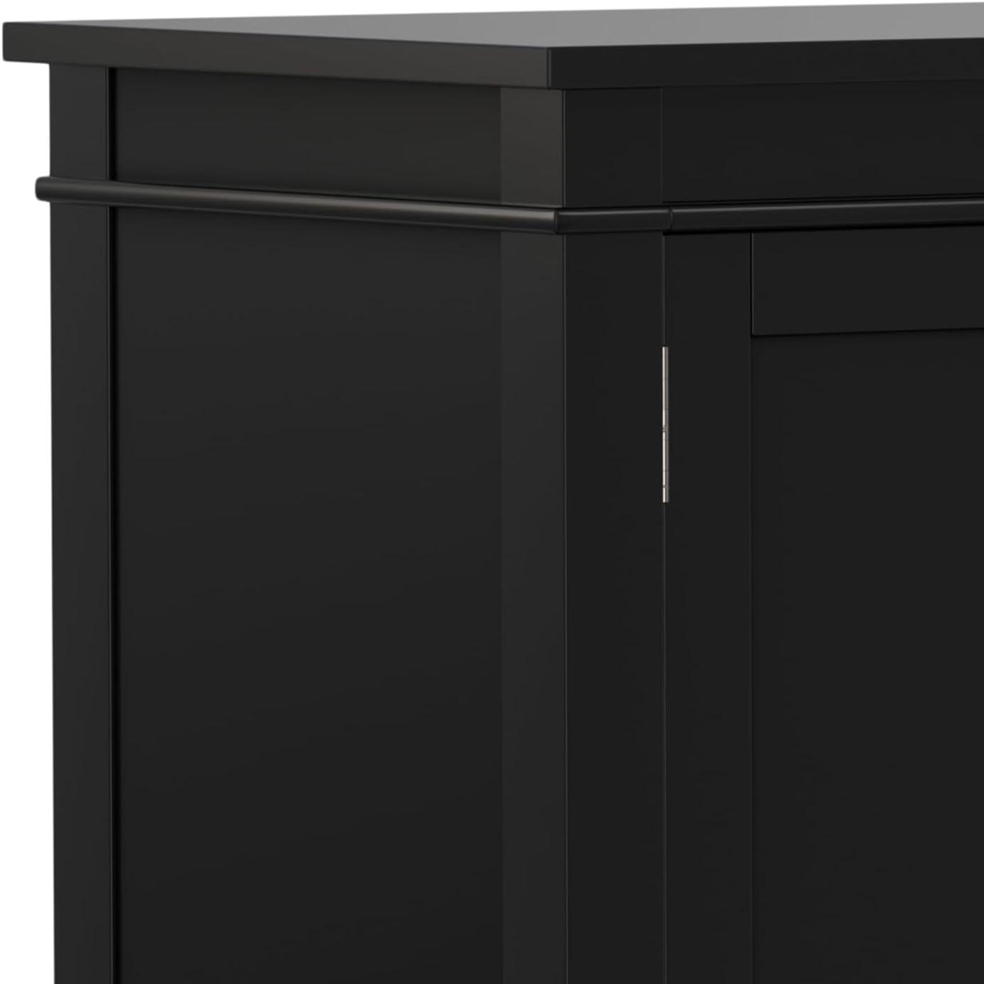 Simpli Home Carlton 54"W Solid Wood TV Stand for TVs up to 60" with 4 Cabinets