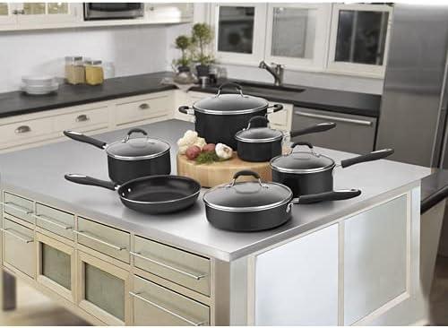 Cuisinart Black Aluminum Non-Stick 11-Piece Cookware Set