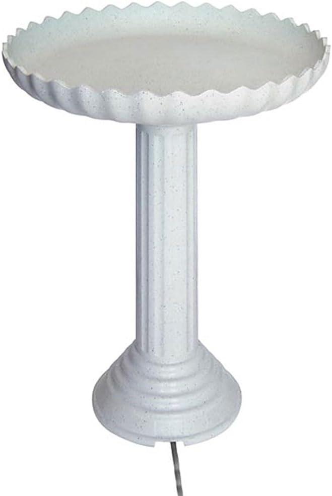 Farm Innovators Scalloped Heated Bird Bath & Pedestal