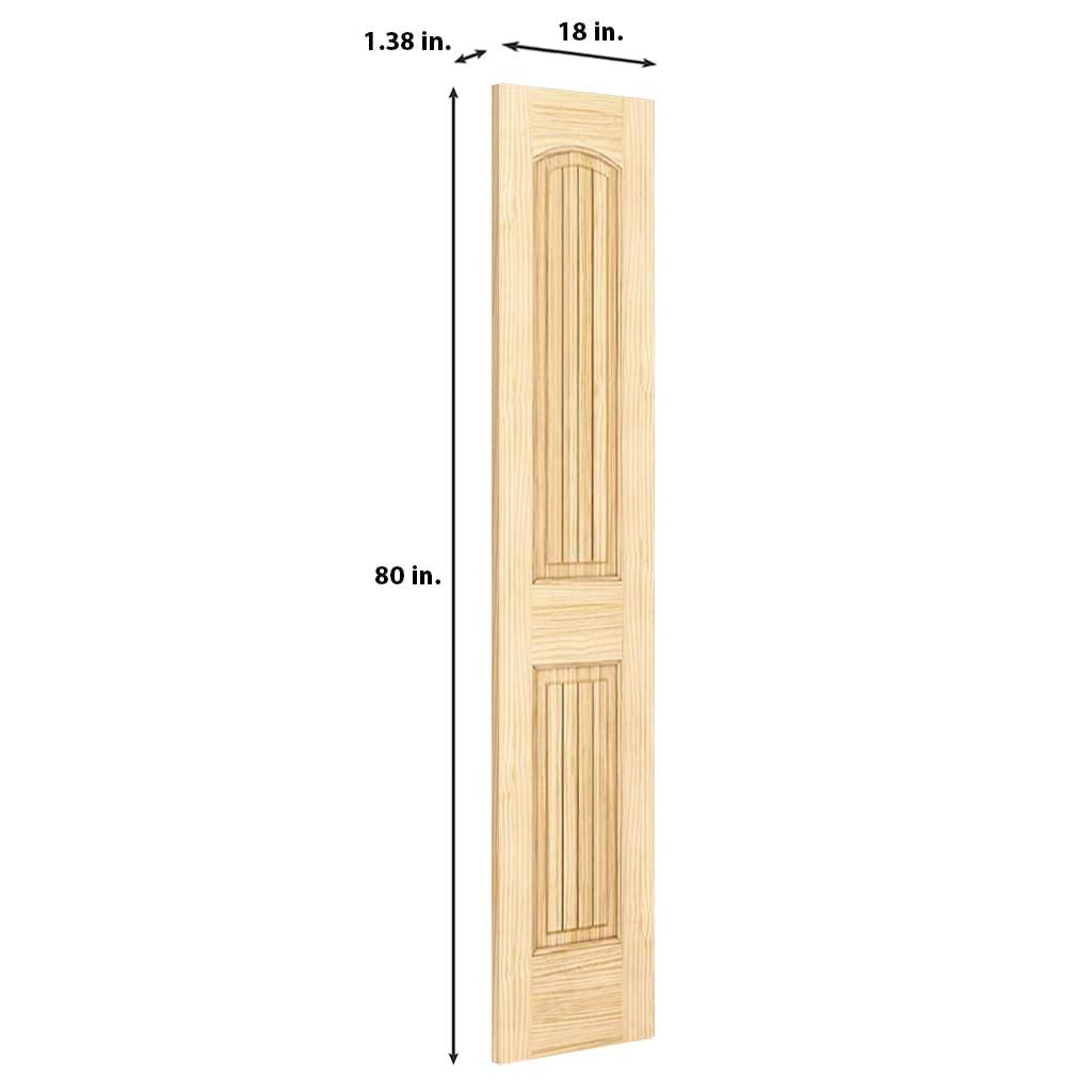 Paneled Solid Wood Unfinished Colonial Standard Door