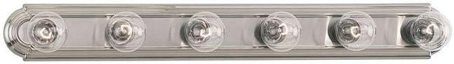 Brushed Nickel 6-Light Wall Bath Fixture