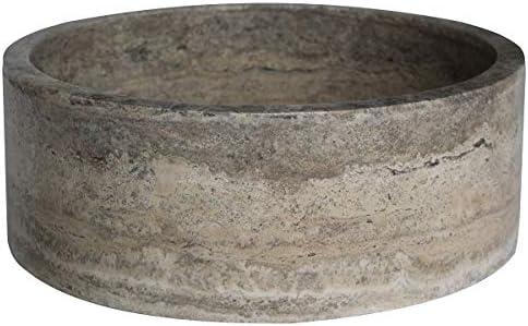 TashMart 16'' Stone Circular Bathroom Sink