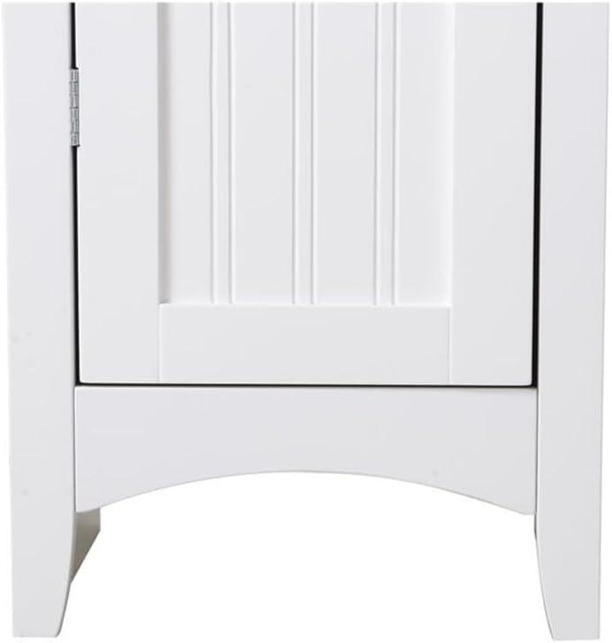 American Furniture Classics One Door Storage Kitchen Pantry Cabinet, White