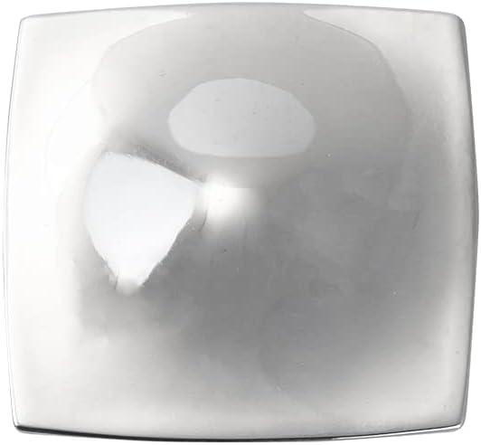 Matte Chrome Square Knob with Mounting Hardware