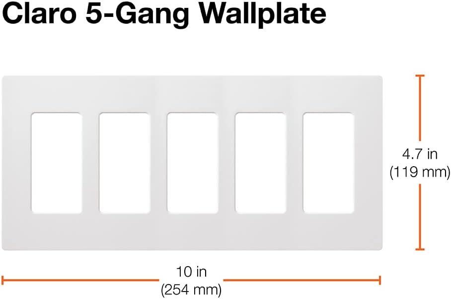 Ivory Gloss 5-Gang Decorator Wallplate