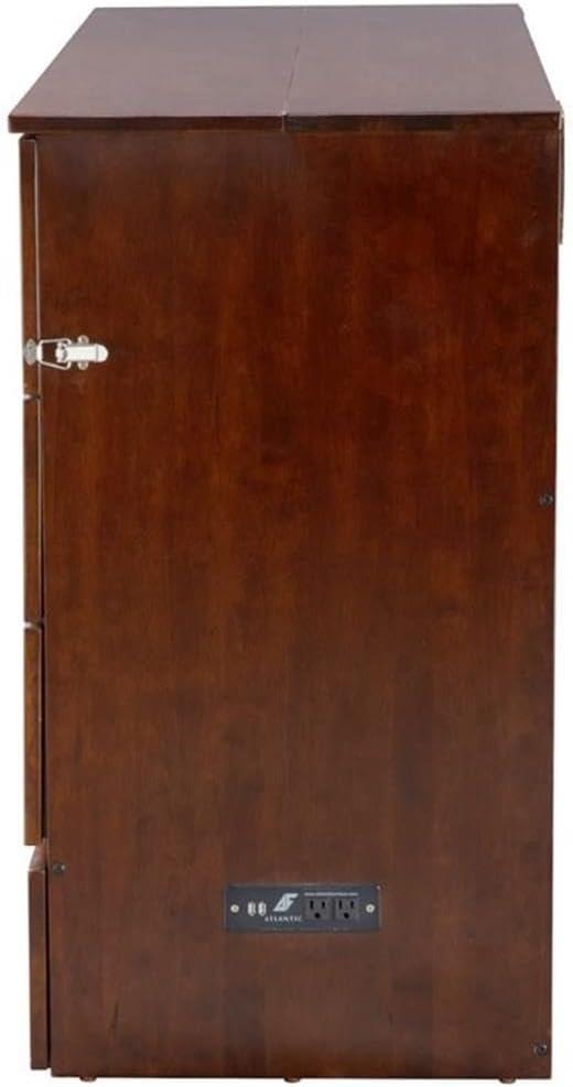 Queen Deerfield Murphy Bed Chest with Charging Station Walnut - AFI: Space-Saving Design, No Box Spring Needed