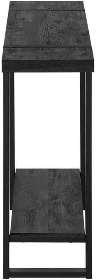 Monarch Specialties Accent Table Console Entryway Narrow Sofa Living Room Bedroom Black Laminate Black Metal Contemporary Modern