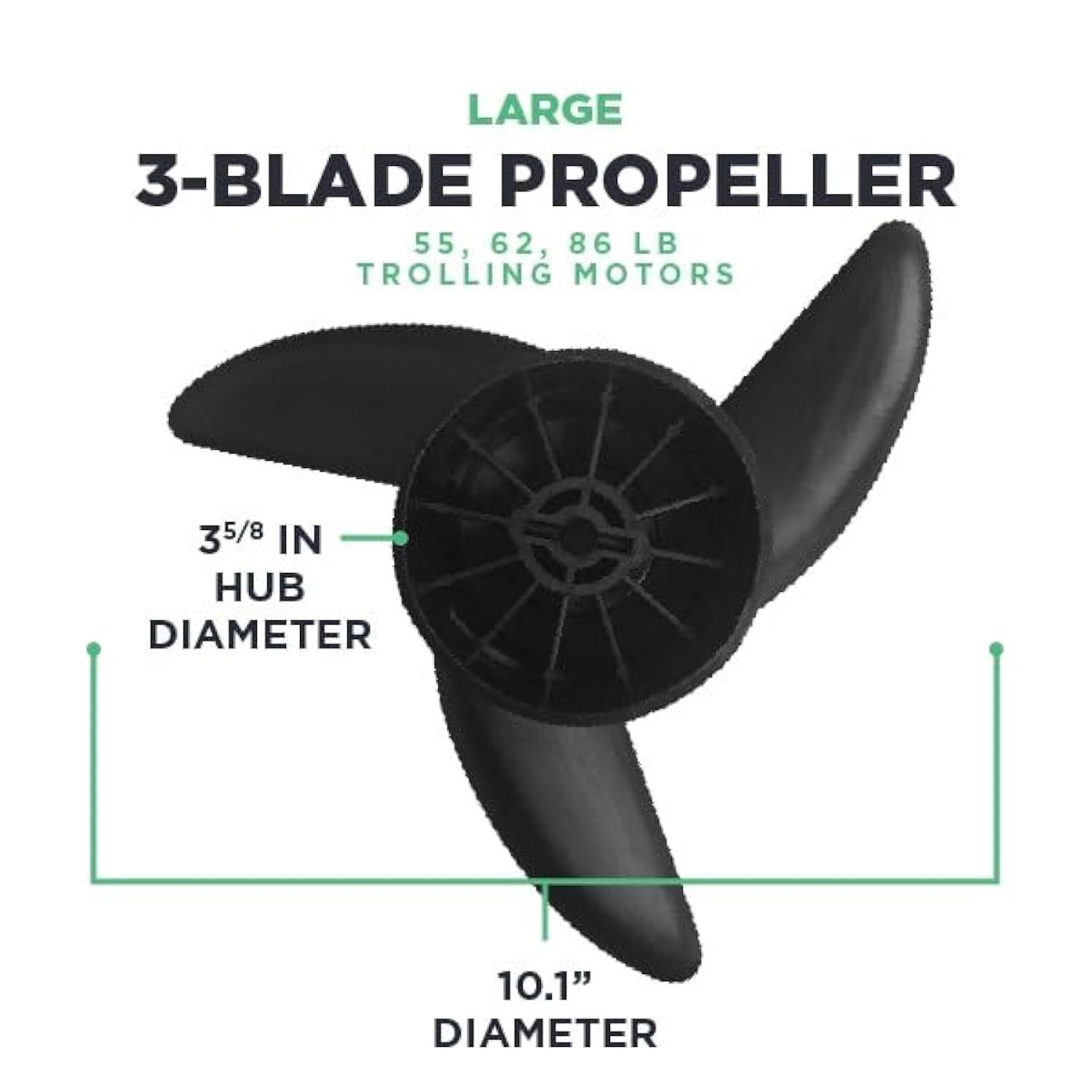 Newport Replacement Trolling Motor Prop for 55lb, 62lb, 86lb Trolling Motors 3 Blade 55lb, 62lb, 86lb Thrust