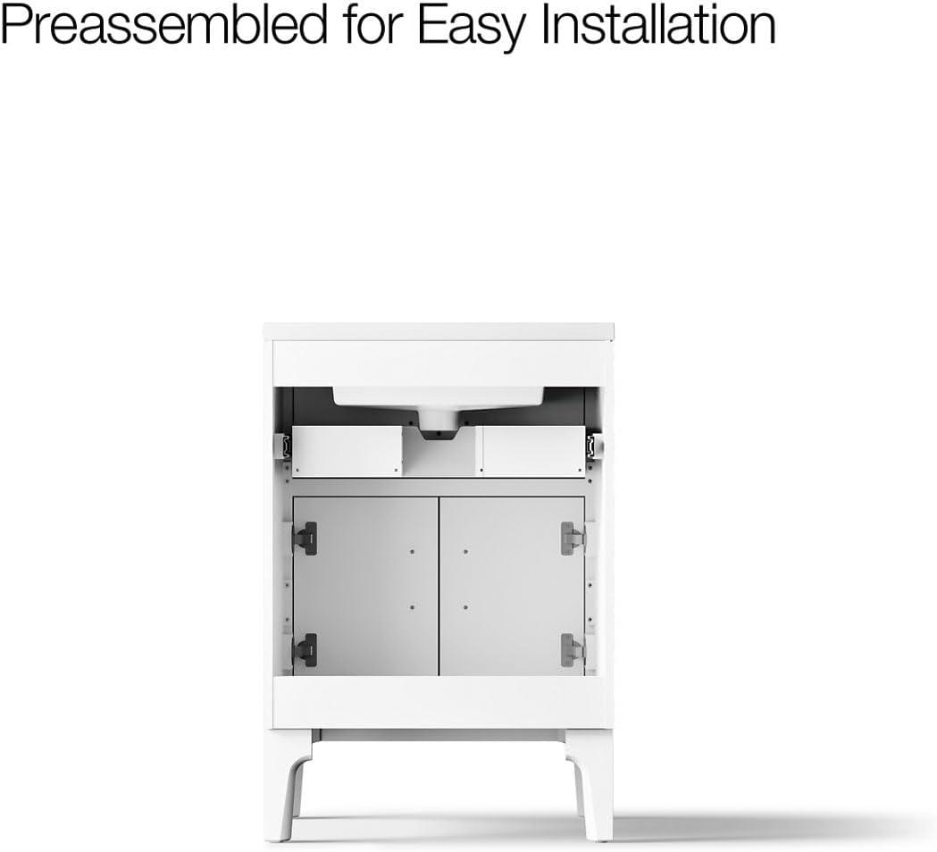Seer 24" Freestanding Single Bathroom Vanity Cabinet with Sink and Quartz Top