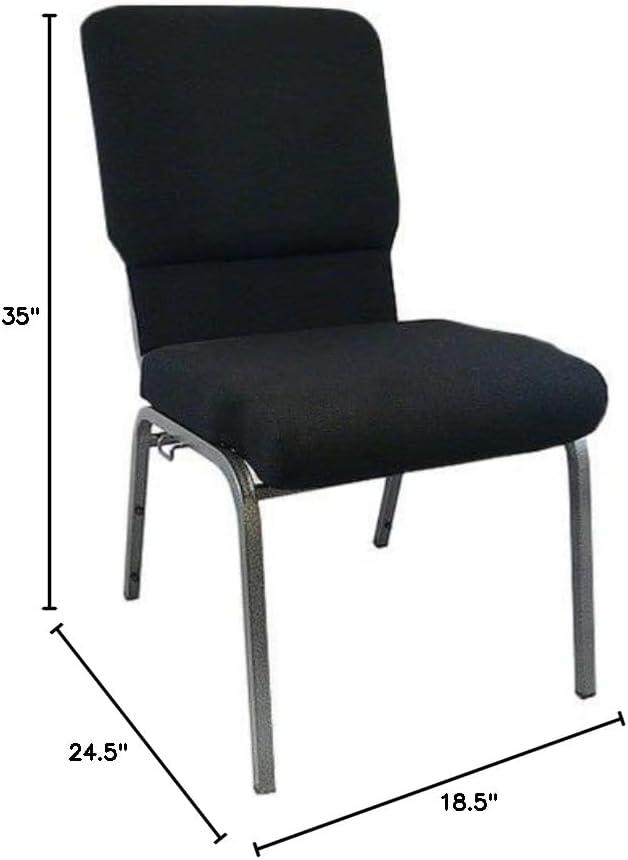 BizChair Black Church Chairs 18.5 in. Wide