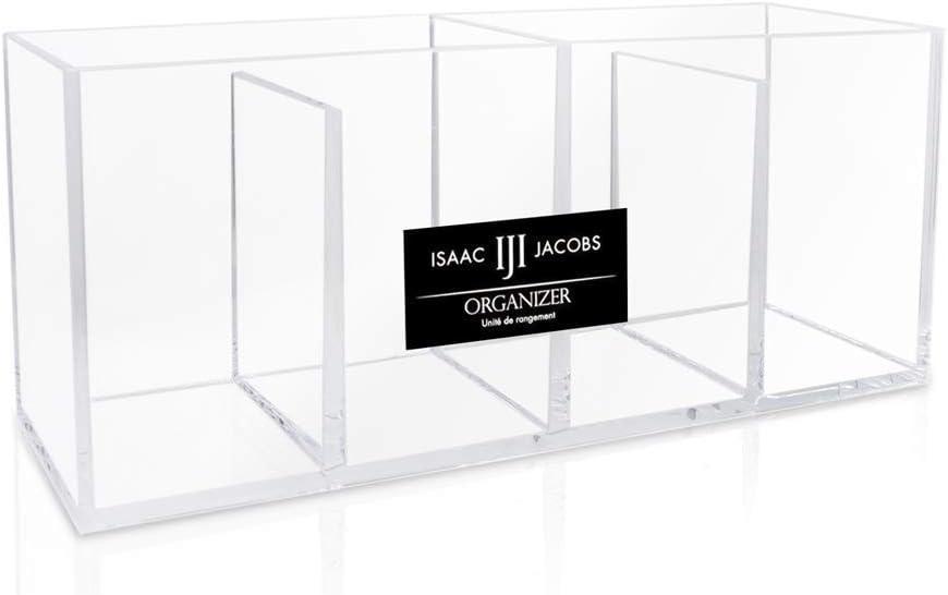 Isaac Jacobs 4-Compartment Clear Acrylic Organizer and Storage Solution