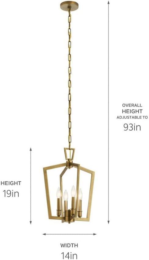 Kichler Lighting Abbotswell 4 - Light Pendant in  Natural Brass