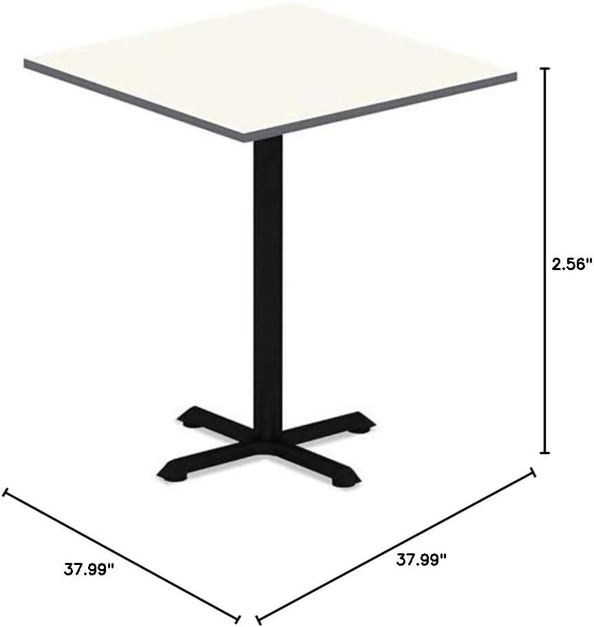 Reversible White and Gray Laminate Square Table Top