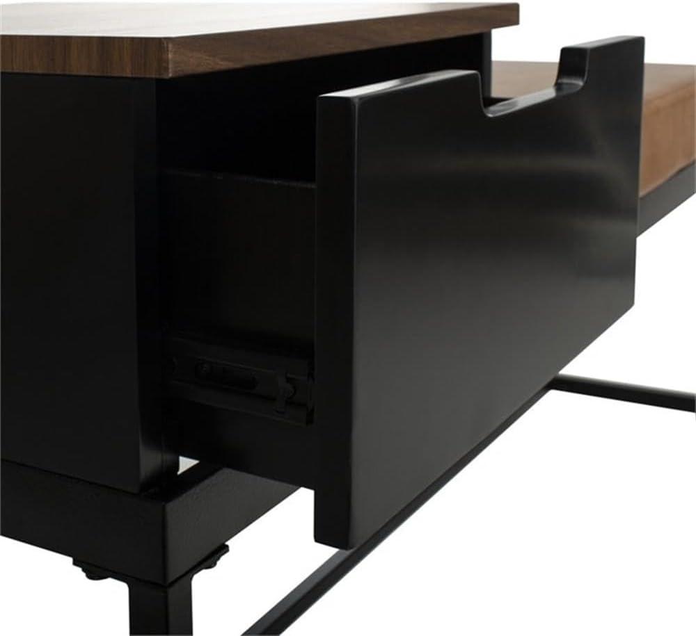 Maruka Bench with Storage - Brown/Brown - Safavieh