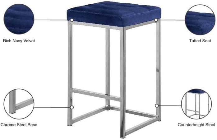 Derik Upholstered Stool with Metal Frame