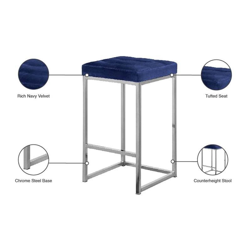 Derik Upholstered Stool with Metal Frame
