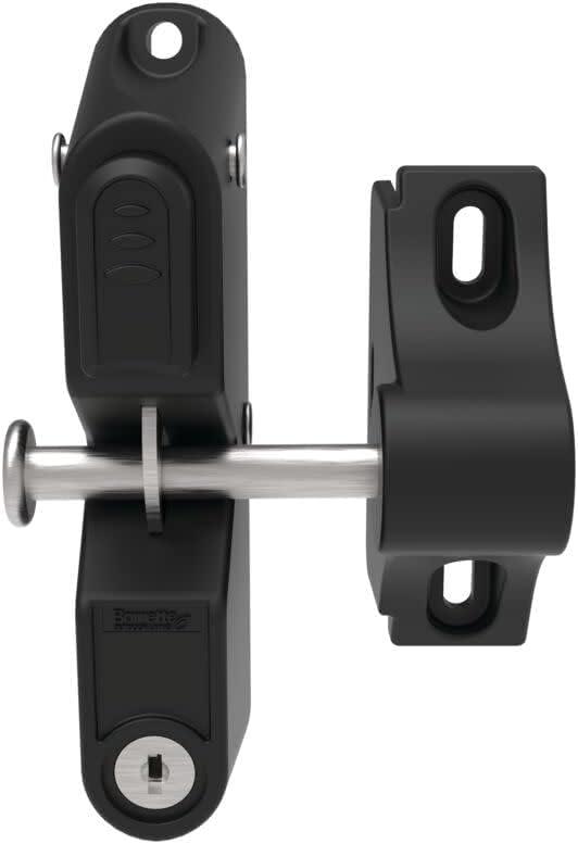 Barrette Outdoor Living Barrette Outdoor Living Black Aluminum Gate Latch for Posts