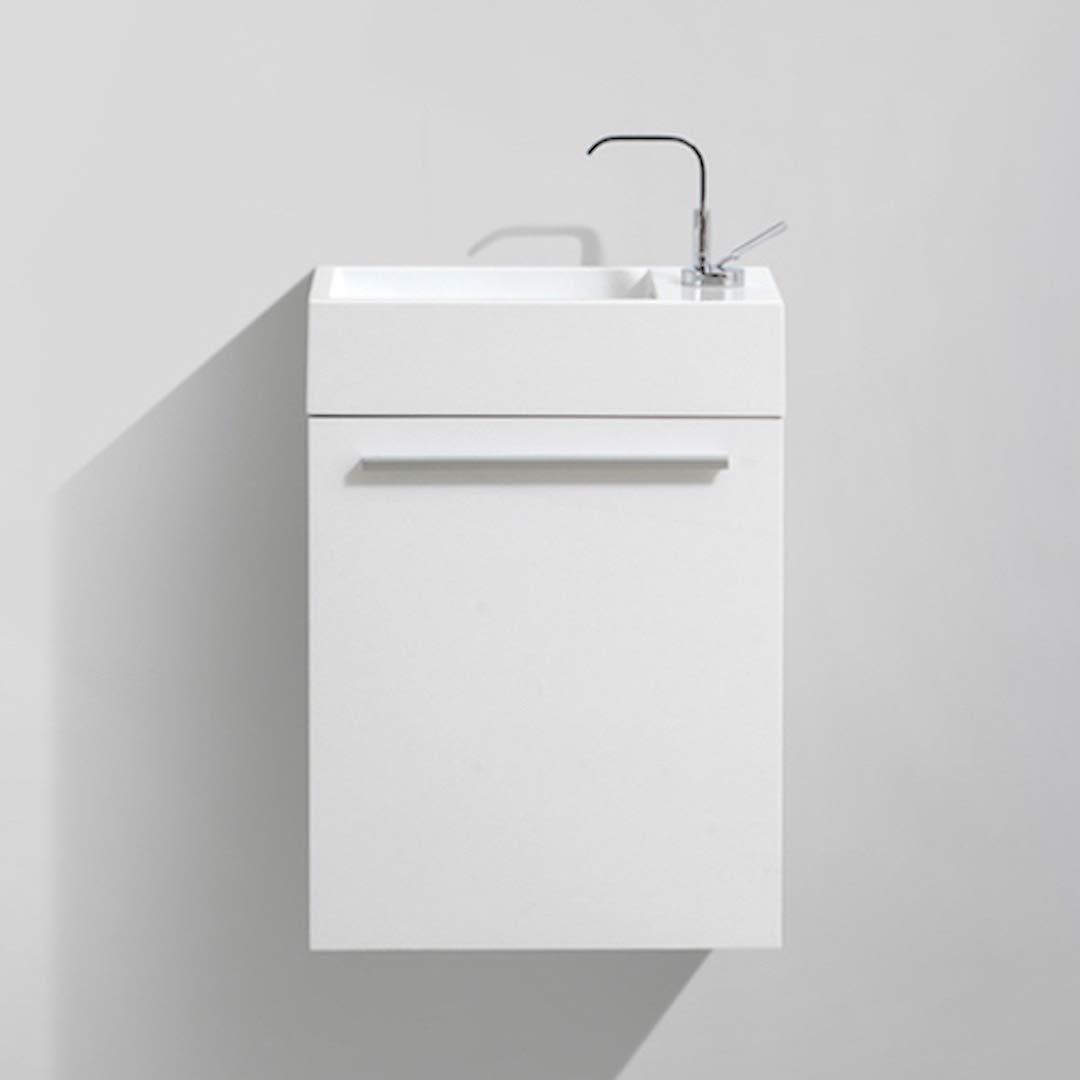 18 Inch Vanity with Acrylic Sink - Cart Oak