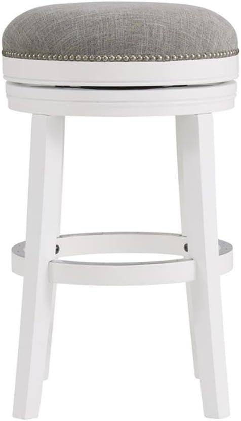 Clara Solid Rubber Wood Swivel Counter And Bar Stool