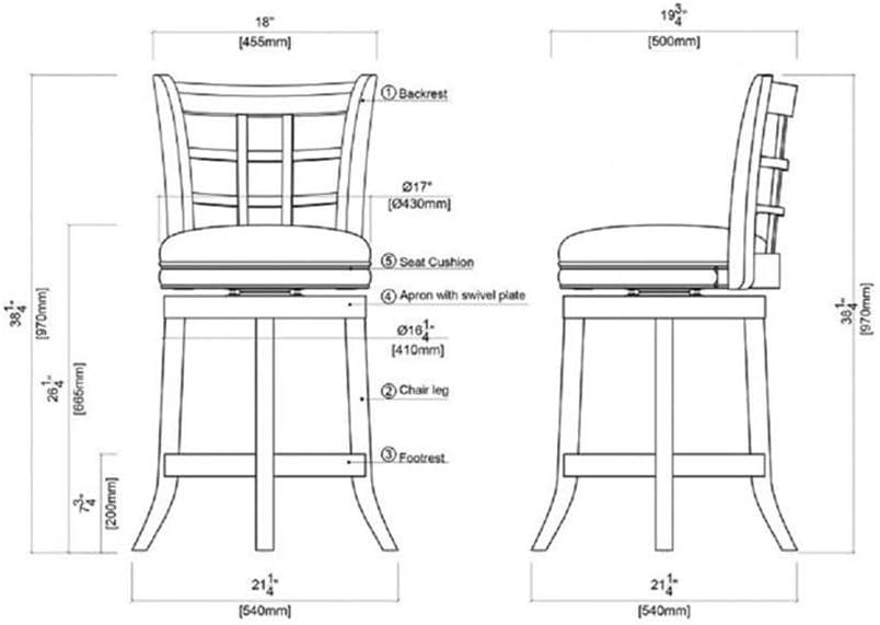 24" Kyoto Wood Composite Counter Height Barstool Cherry - Boraam: Swivel, Upholstered, Lacquered Finish