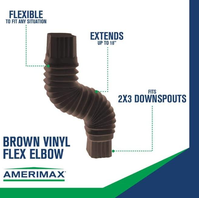 Amerimax 2'' x 3'' Flex-Elbow, Brown