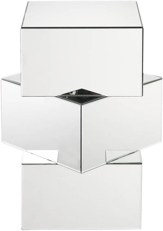 Aradia Glass Top Abstract End Table