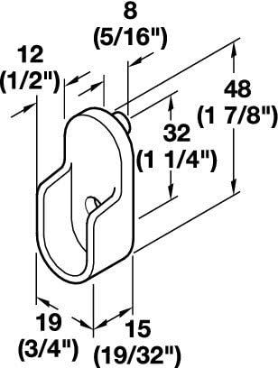 24-Inch Chrome Oval Closet Rod with Steel End Supports