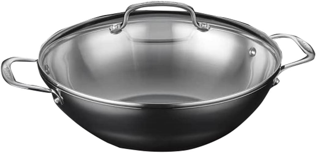 12-Inch Stainless Steel Stir Fry and Wok Pan with Cover