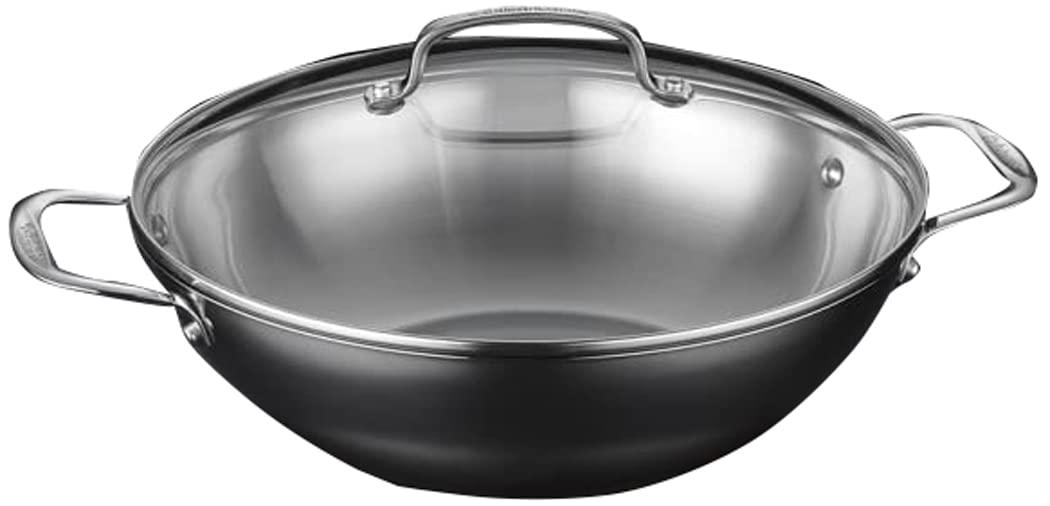 Cuisinart 12-Inch Stainless Steel Stir Fry & Wok Pan With Cover