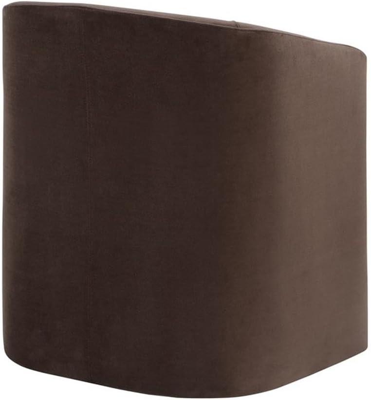 Iris Upholstered Dining or Accent Chair in Cocoa Velvet