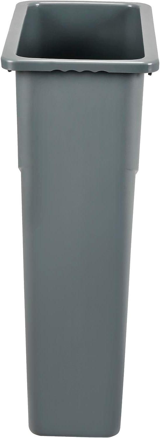 Slim Gray Plastic 23 Gallon Waste Container