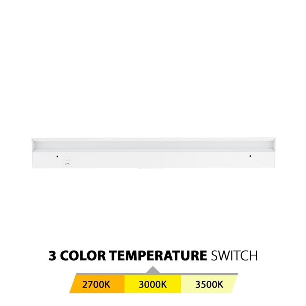 Inlight Inlight 3000K Dimmable Under Cabinet LED Lights, selectable 12/18/24/30 inches, Hardwired Only IN-0201-13-WH