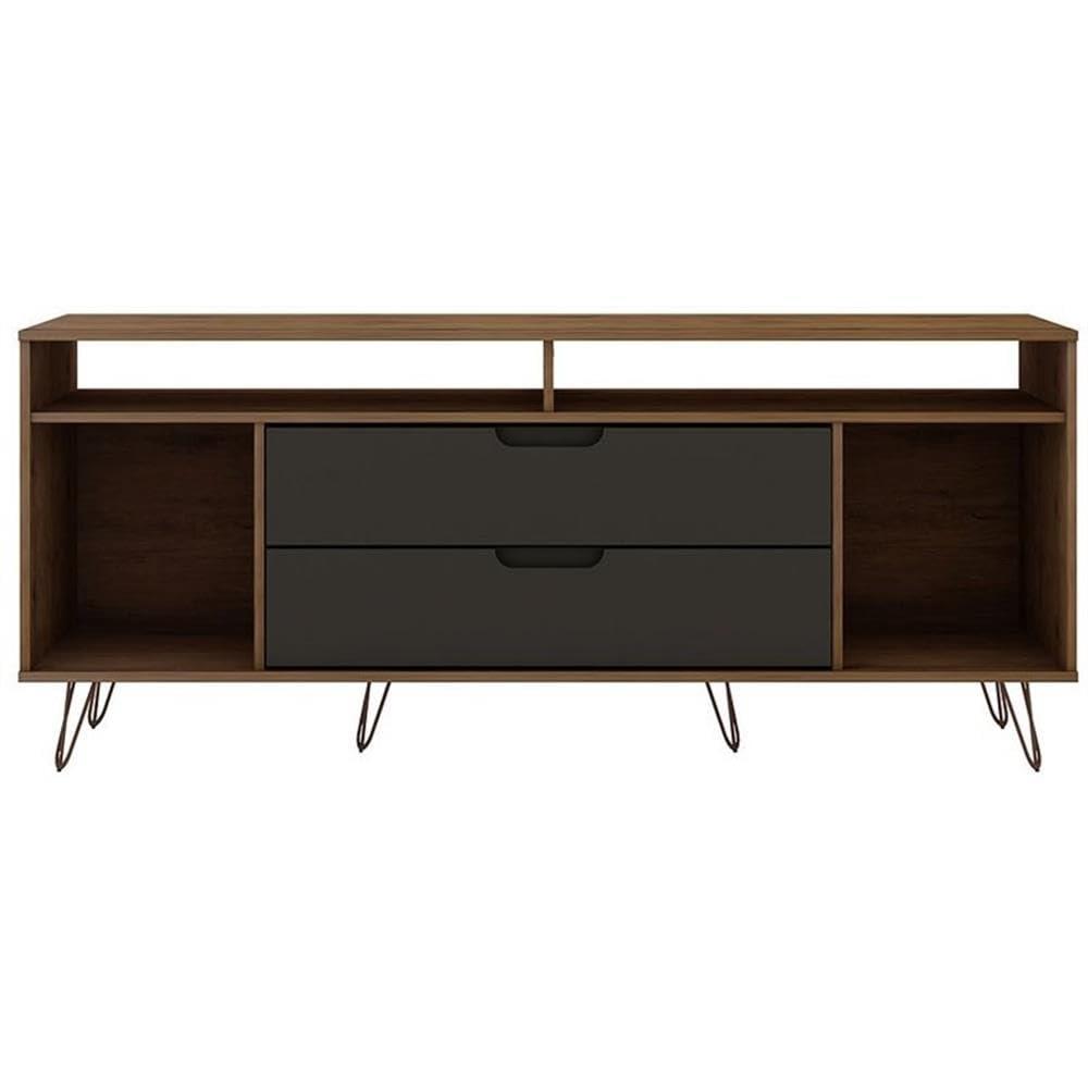 Rockefeller TV Stand for TVs up to 60'': Media Console with Storage - Manhattan Comfort