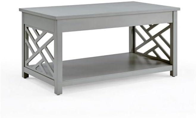 Alaterre Furniture Coventry 36 in. Coffee Table and End Tables Set of 3, Living Room Furniture Collection with Storage, Gray
