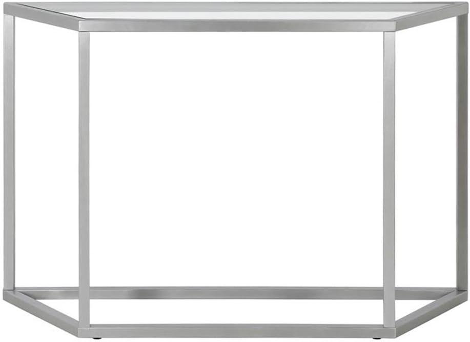 Evelyn&Zoe Levi 44" Wide Trapezoid Console Table, Silver