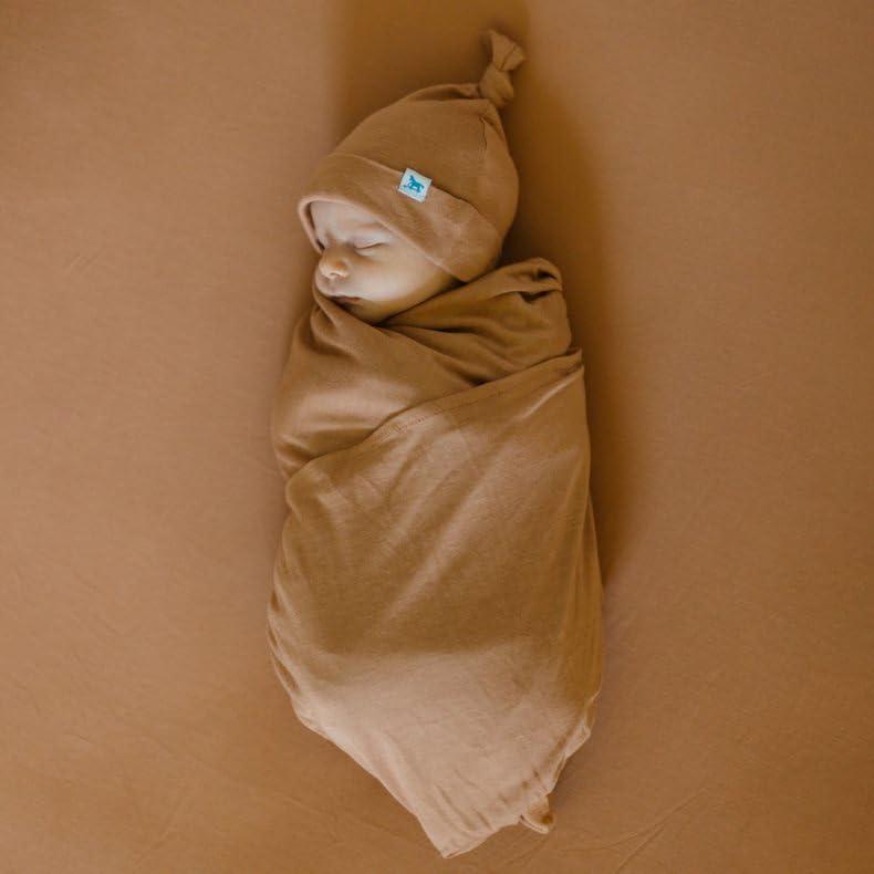 Terracotta Stretch Knit Baby Swaddle Blanket