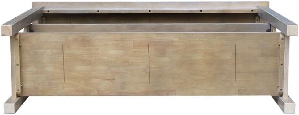 Hampton Console Table Washed Gray/Taupe - International Concepts: Solid Wood, Entryway, Foyer, Sofa Table