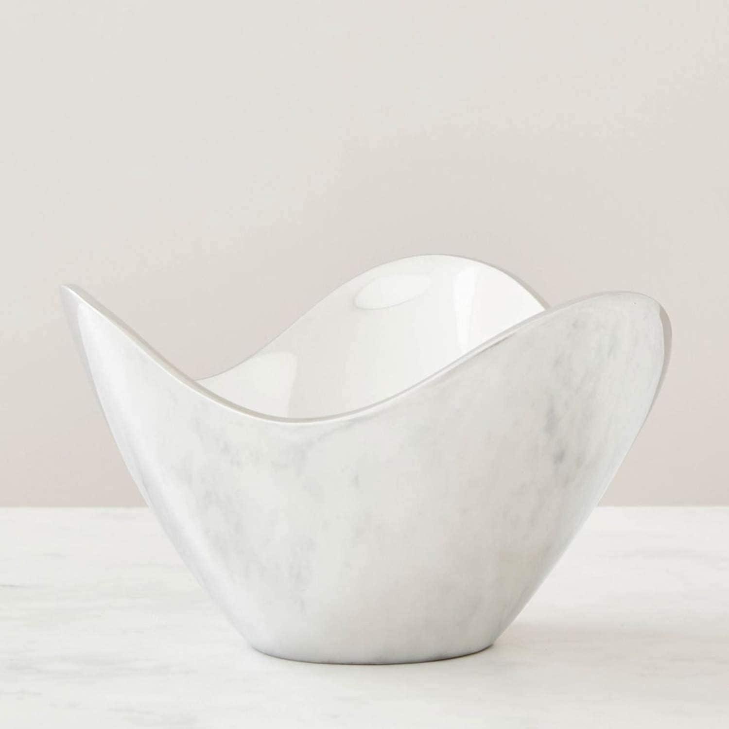 Silver Abstract Shaped Alloy Decorative Bowl