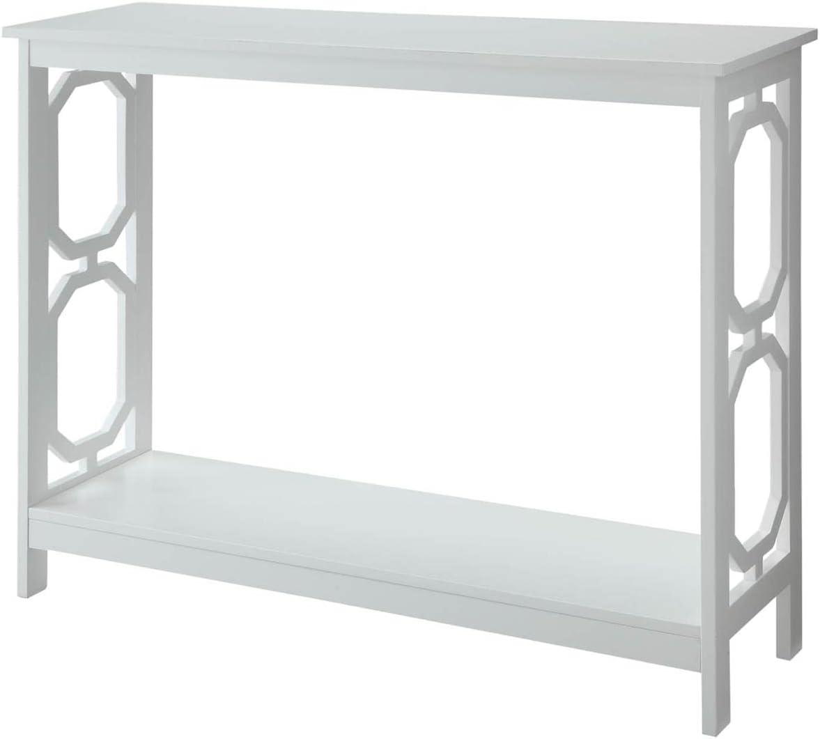 Convenience Concepts Omega Console Table with Shelf, White