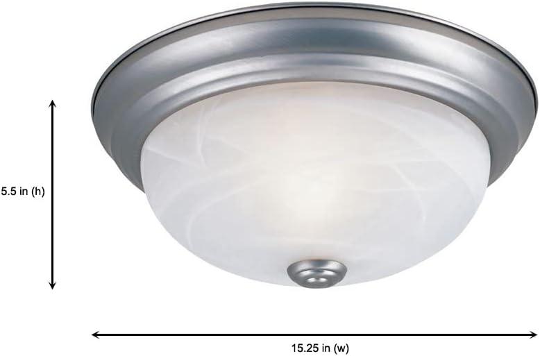 Designers Fountain 15 inch 3-Light Pewter Flush Mount Ceiling Light, 1257L-PW-AL