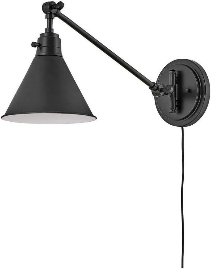 Lennon Plug-In Task Sconce - Black