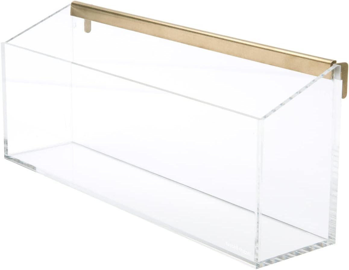 Clear Acrylic and Gold 3-Piece Wall Organizer Set